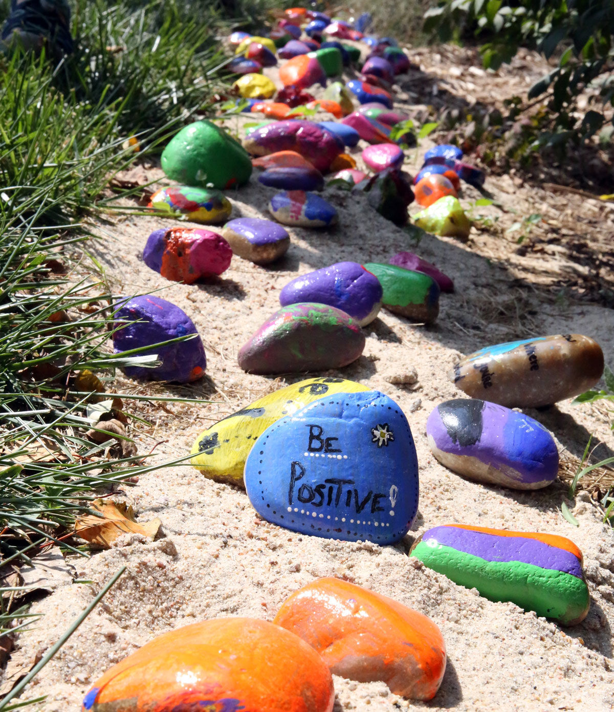 York Elementary School’s “river” of rocks